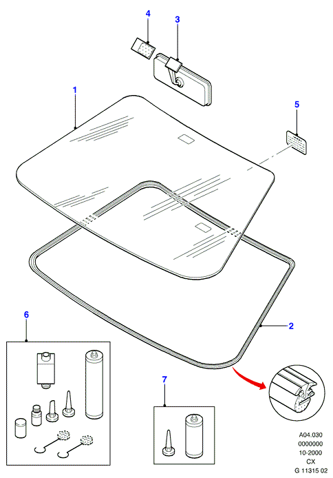 FORD 6170241 - Вітрове скло autozip.com.ua