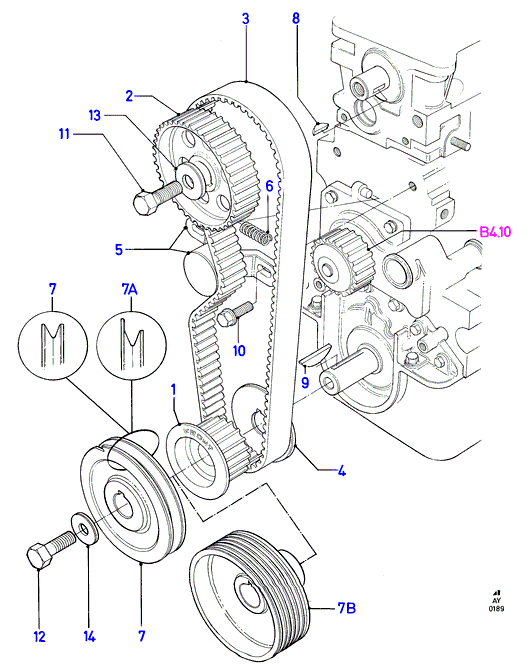 FORD 6145027 - Натяжна ролик, ремінь ГРМ autozip.com.ua