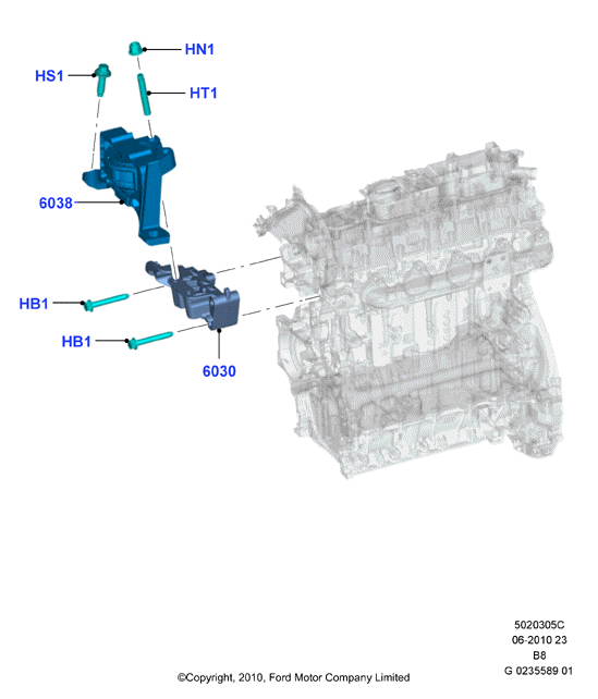 FORD 1930320 - Подушка, підвіска двигуна autozip.com.ua