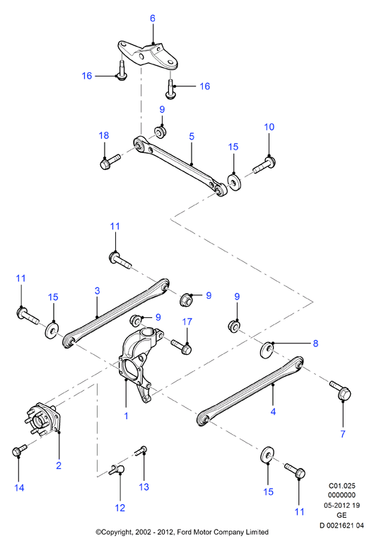 FORD 4858822 - Комплект підшипника маточини колеса autozip.com.ua