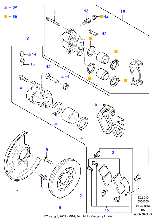 FORD USA 3664608 - Гальмівний супорт autozip.com.ua