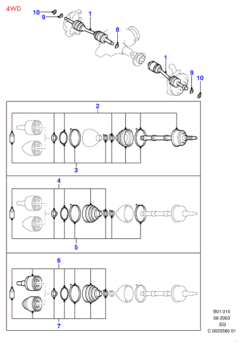 FORD 4557872 - Пильник, приводний вал autozip.com.ua