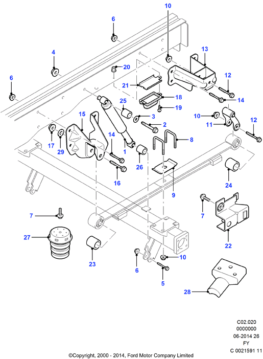 FORD 4055743 - Втулка, листова ресора autozip.com.ua