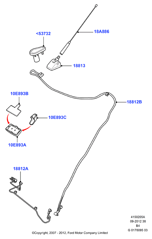 FORD 1 581 559 - Головка антени autozip.com.ua