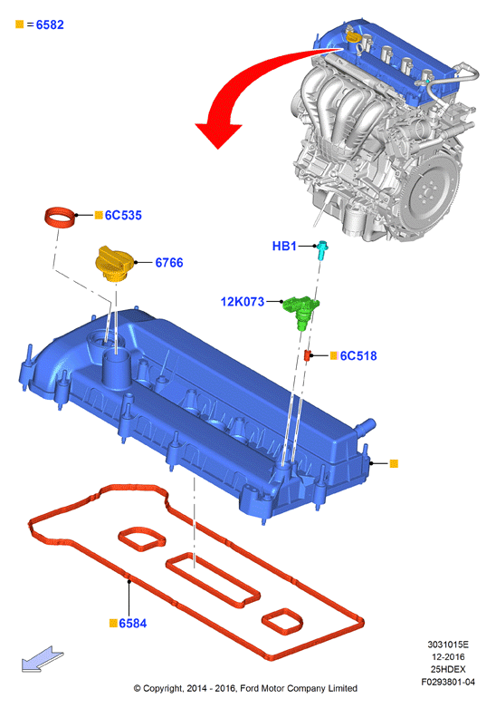 FORD 1801925 - Датчик імпульсів, колінчастий вал autozip.com.ua