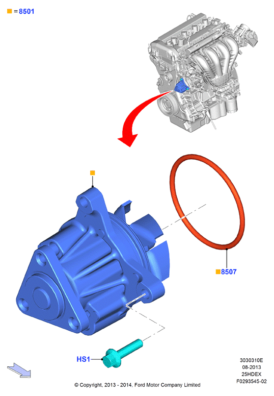 FORD USA 5135746 - Водяний насос autozip.com.ua