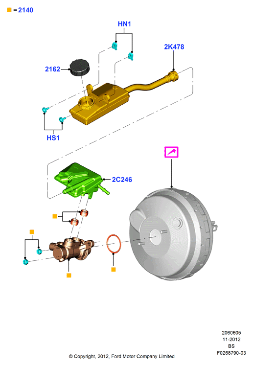 FORD 1841986 - Головний гальмівний циліндр autozip.com.ua