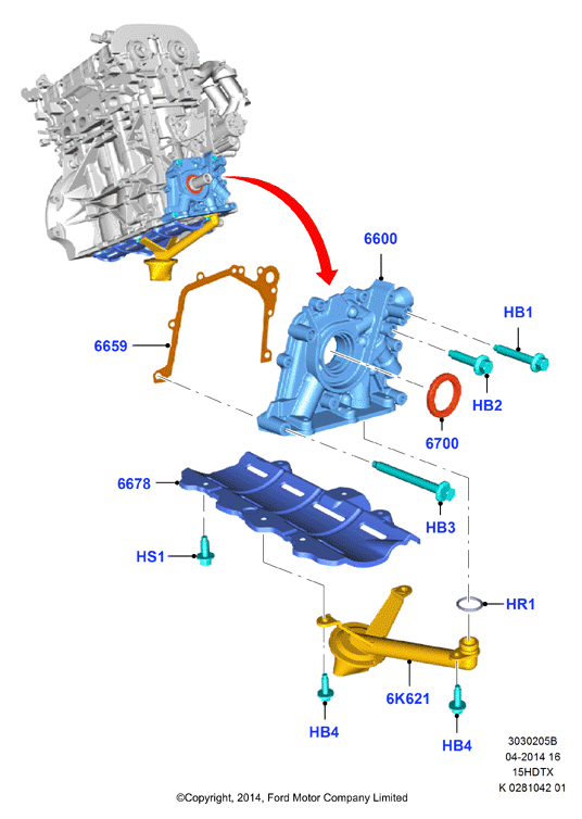 FORD 1841658 - Масляний насос autozip.com.ua