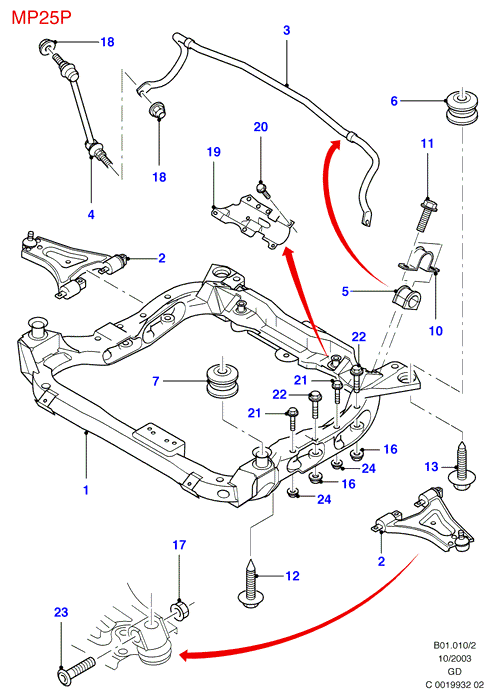 FORD 6714195 - Втулка, стабілізатор autozip.com.ua