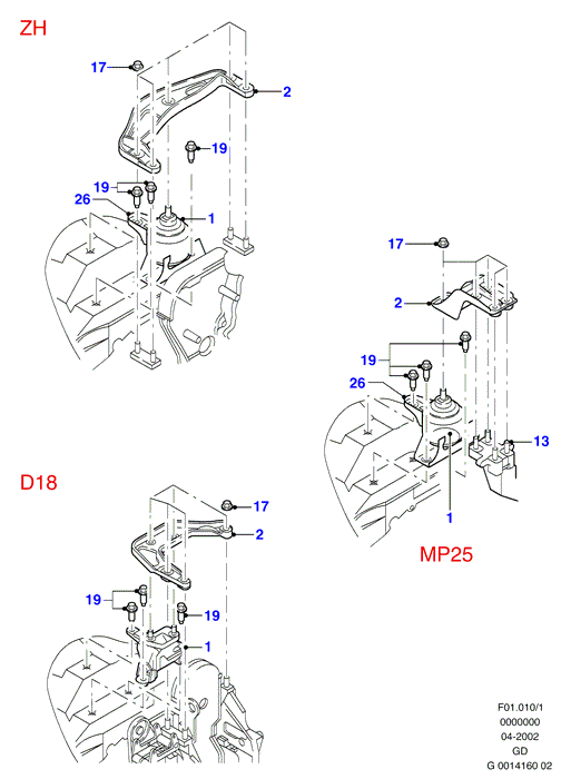 FORD 1444106* - Затискача болт, що несе / направляючий шарнір autozip.com.ua