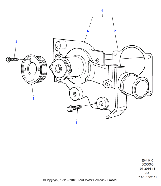 FORD 1 566 241 - Водяний насос autozip.com.ua