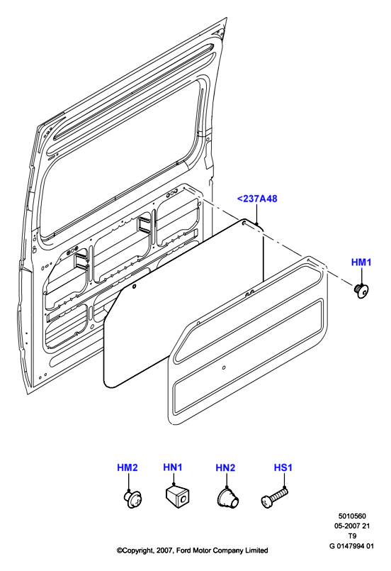 FORD 4046124 - Комплект кліпс, внутрішнє оздоблення салону autozip.com.ua