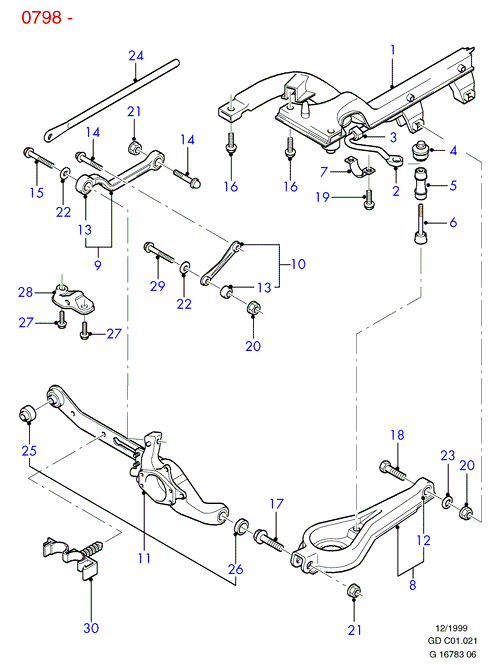 FORD 6829051* - Сайлентблок, важеля підвіски колеса autozip.com.ua