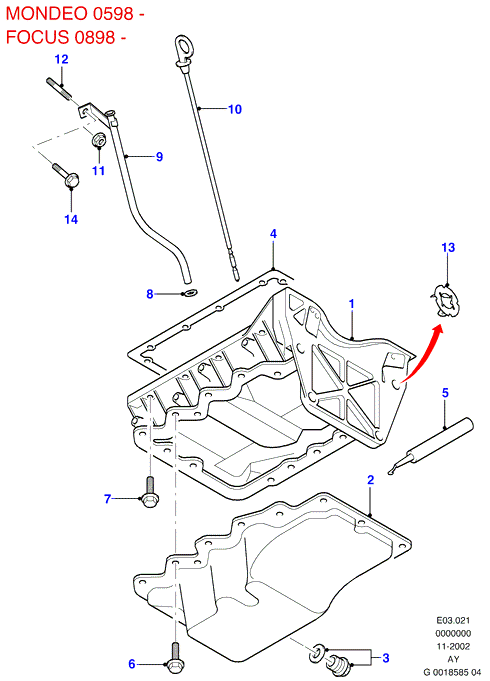 FORD 1053871 - Масляний піддон autozip.com.ua