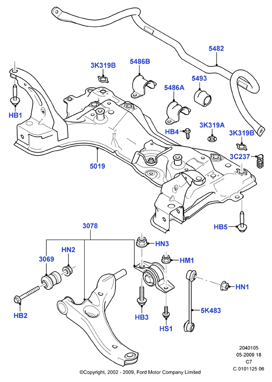 FORD 1355048 - Важіль незалежної підвіски колеса autozip.com.ua