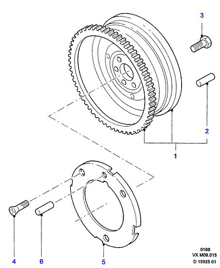 FORD 1 669 896 - Болт маховика autozip.com.ua