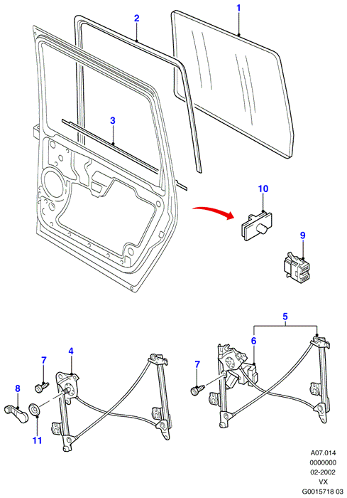 VAG 1009968 - Підйомний пристрій для вікон autozip.com.ua