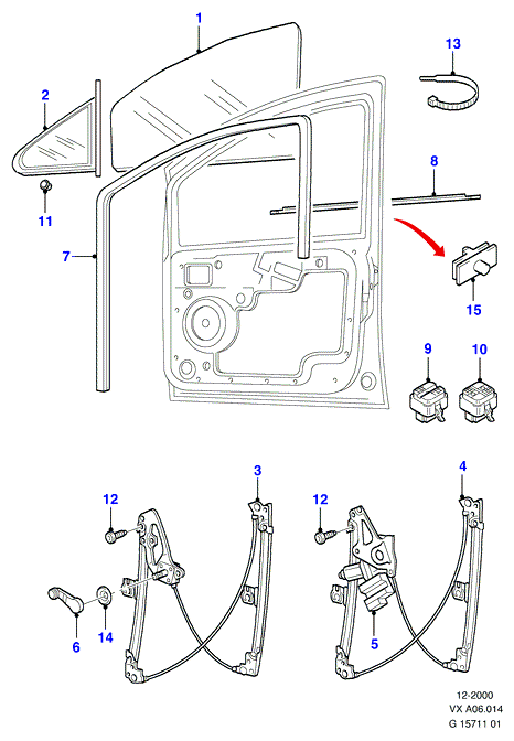 FORD 1010479 - Підйомний пристрій для вікон autozip.com.ua