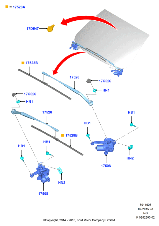 FORD 5318073 - Щітка склоочисника autozip.com.ua