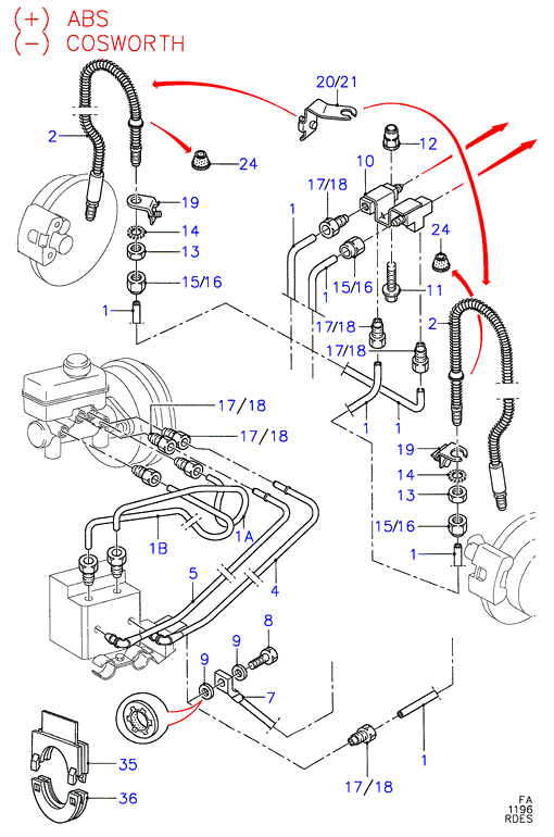 MAZDA 7402895 - Гальмівний шланг autozip.com.ua