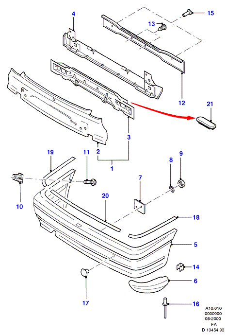 FORD 1015488 - Буфер, бампер autozip.com.ua