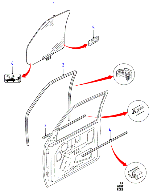 FORD 6972062 - Бокове вікно autozip.com.ua