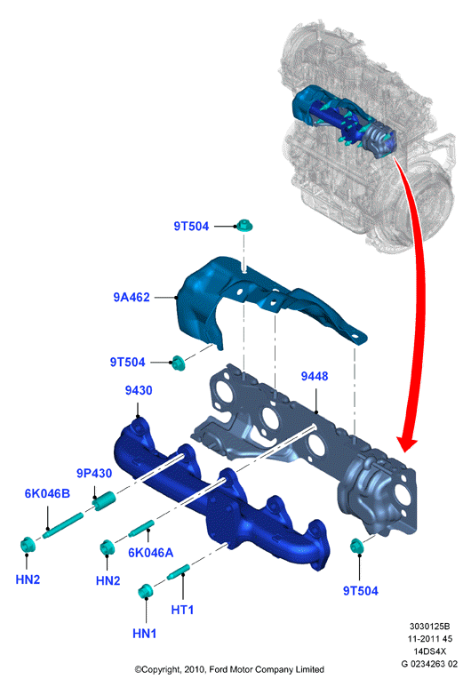 FORD 1 690 577 - Прокладка, випускний колектор autozip.com.ua