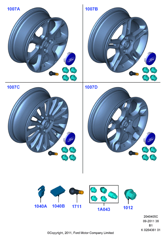 FORD 1500437 - Wheel Assy, 7 Spoke, Wheel Only autozip.com.ua