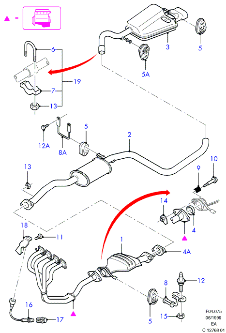 FORD 6657515 - Середній глушник вихлопних газів autozip.com.ua