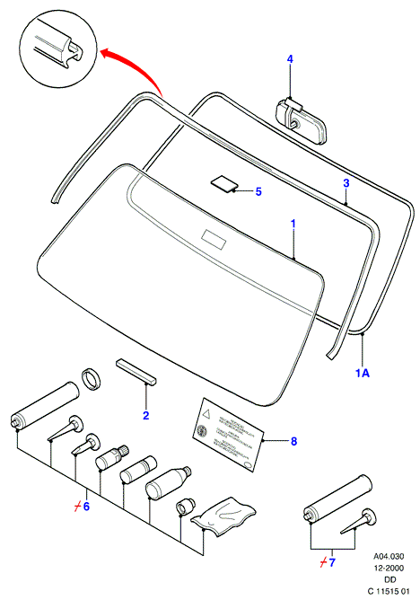 FORD 1 666 340 - Облицювання / захисна накладка, вітрове скло autozip.com.ua