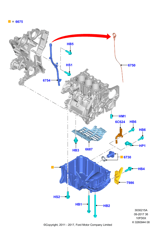 FORD 1 911 186 - Масляний піддон autozip.com.ua