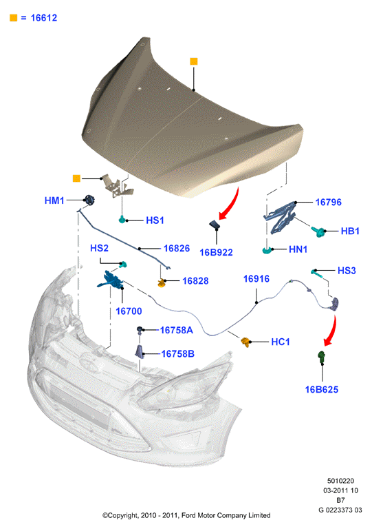 FORD 1815874 - Капот двигуна autozip.com.ua