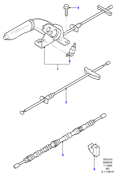 AKRON 1050100 - Cable Assy - Parking Brake autozip.com.ua