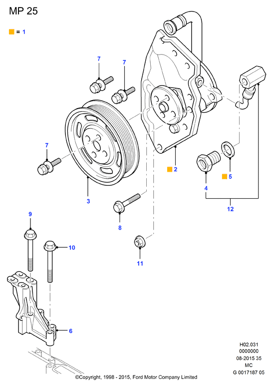 FORD 4 695 236 - Гідравлічний насос, рульове управління, ГУР autozip.com.ua