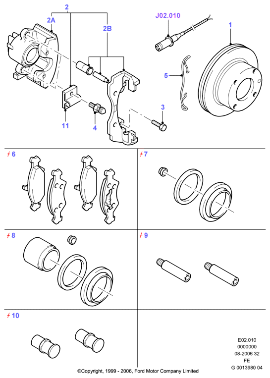 FORD 6668594 - Ремкомплект, гальмівний супорт autozip.com.ua