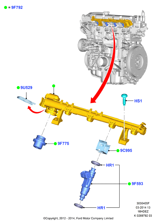 FORD 4542786 - Регулятор тиску подачі палива autozip.com.ua