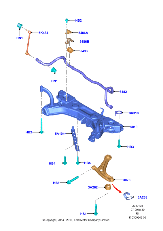 FORD 1 781 778 - Втулка, стабілізатор autozip.com.ua