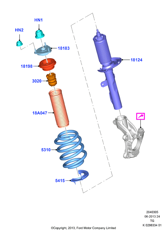 FORD 1849887 - Пружина ходової частини autozip.com.ua