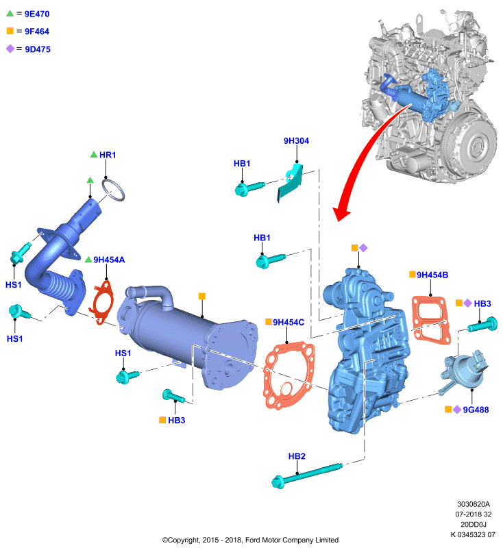 FORD 2331000 - Клапан повернення ОГ autozip.com.ua