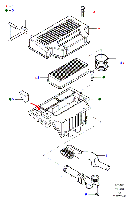 FORD 1050529 - Pad - Filter autozip.com.ua