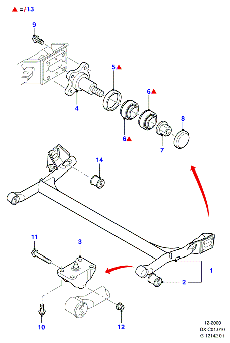 FORD 1046433 - Сайлентблок, важеля підвіски колеса autozip.com.ua