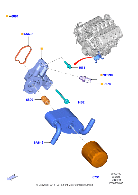 FORD 2 081 941 - Масляний фільтр autozip.com.ua