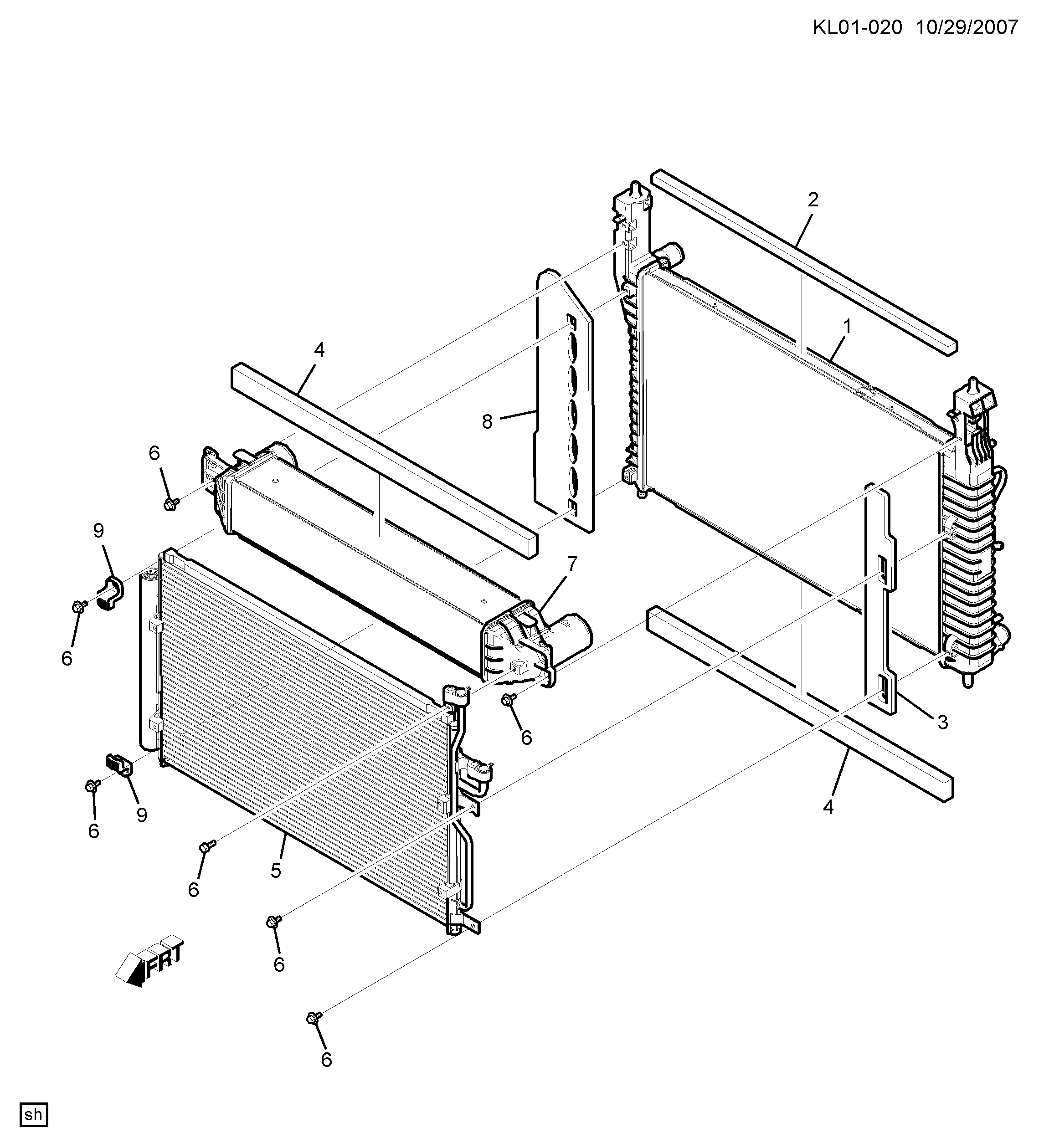 PEUGEOT 96 629 067 - SEAL,RAD UPR(CENTER) autozip.com.ua