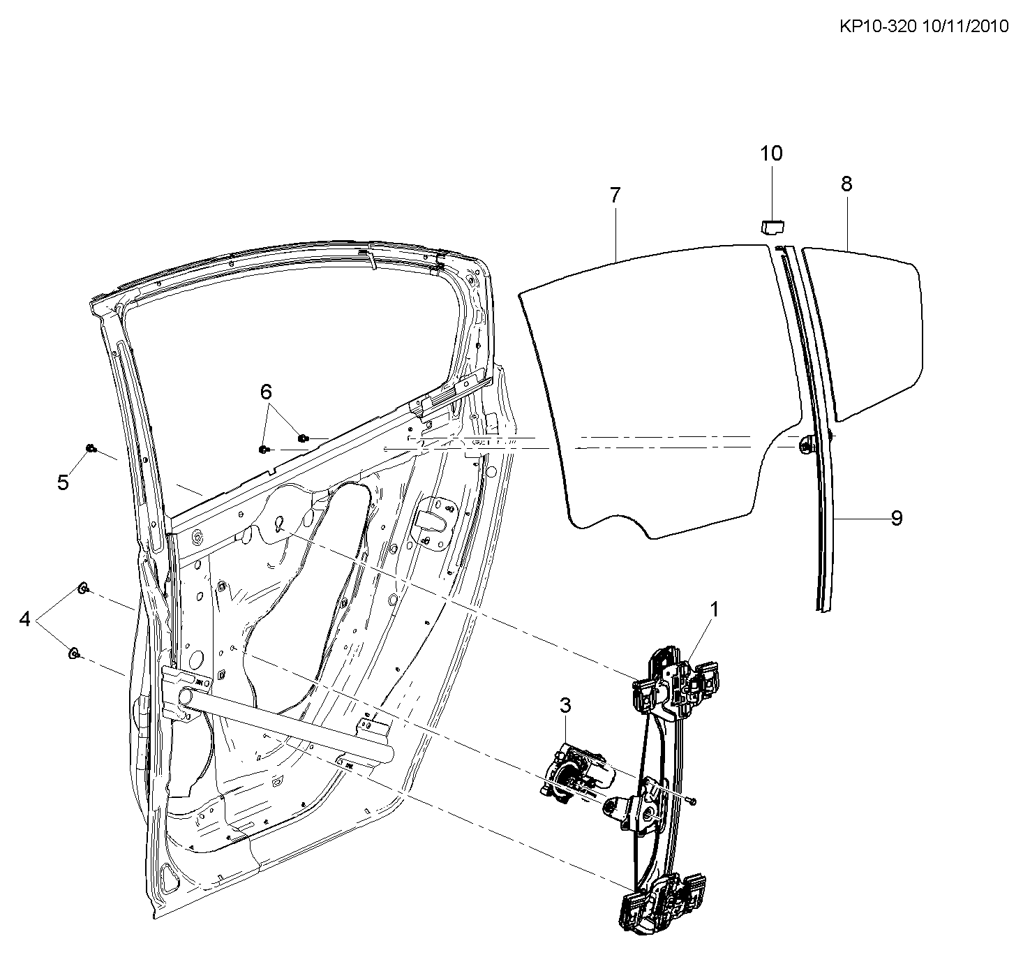 OEM 95999490 - REGULATOR,RR S/D WDO(INCLS 3,5) autozip.com.ua