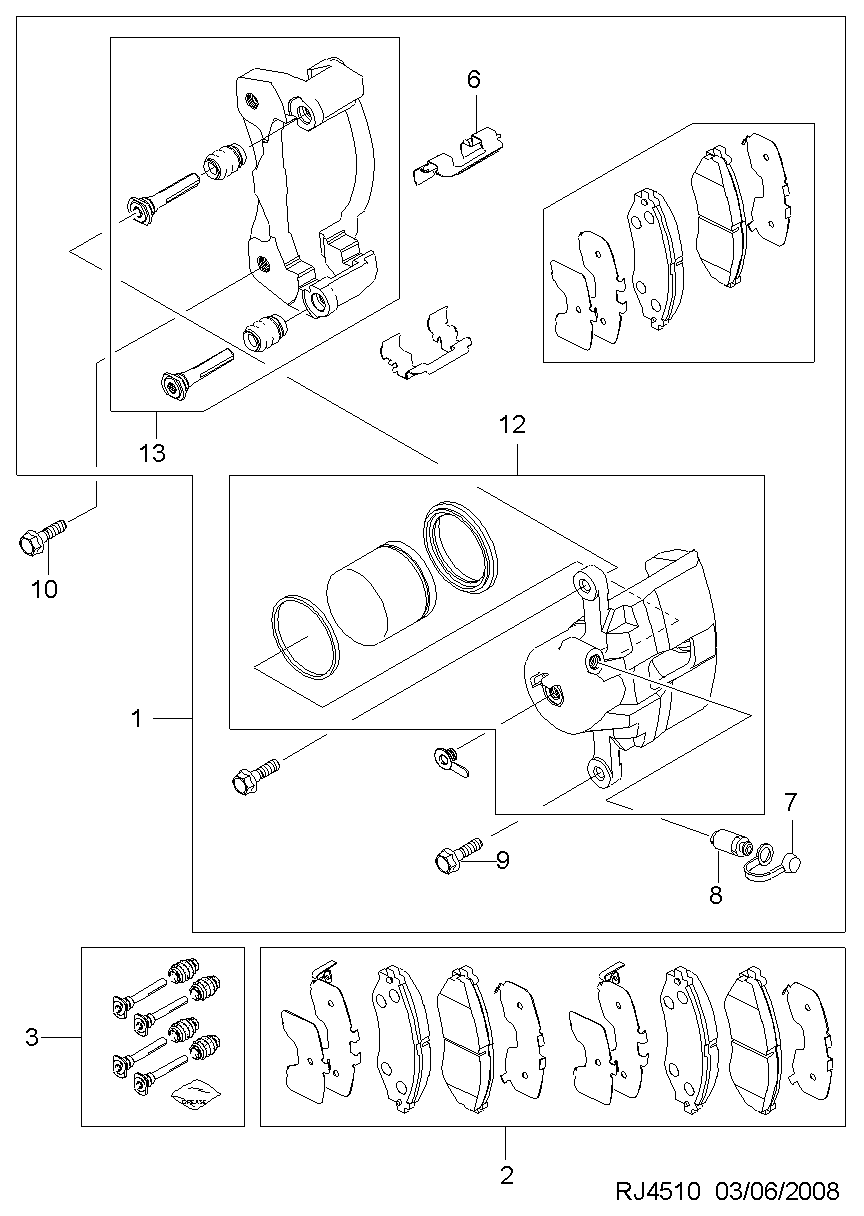 Chevrolet 96418872 - Гальмівний супорт autozip.com.ua