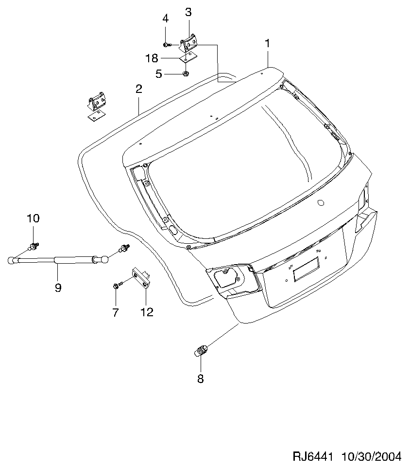 General Motors 96940954 - Газова пружина, кришка багажник autozip.com.ua