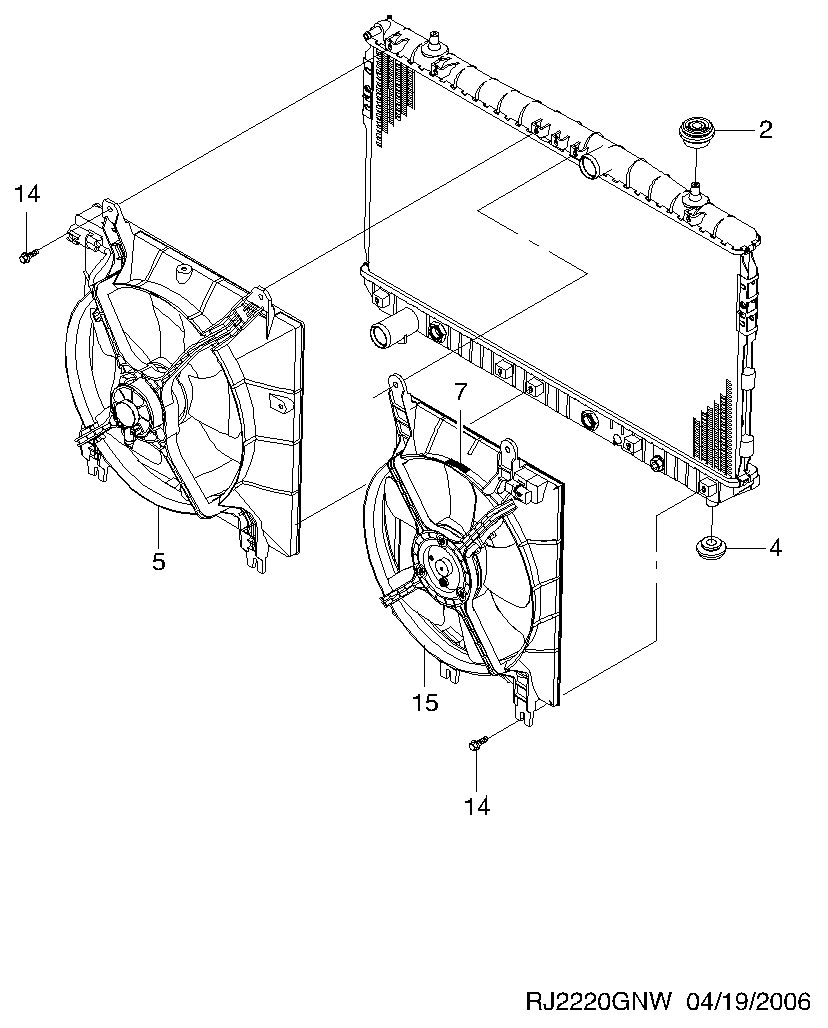 Chevrolet 96553241 - Вентилятор, охолодження двигуна autozip.com.ua