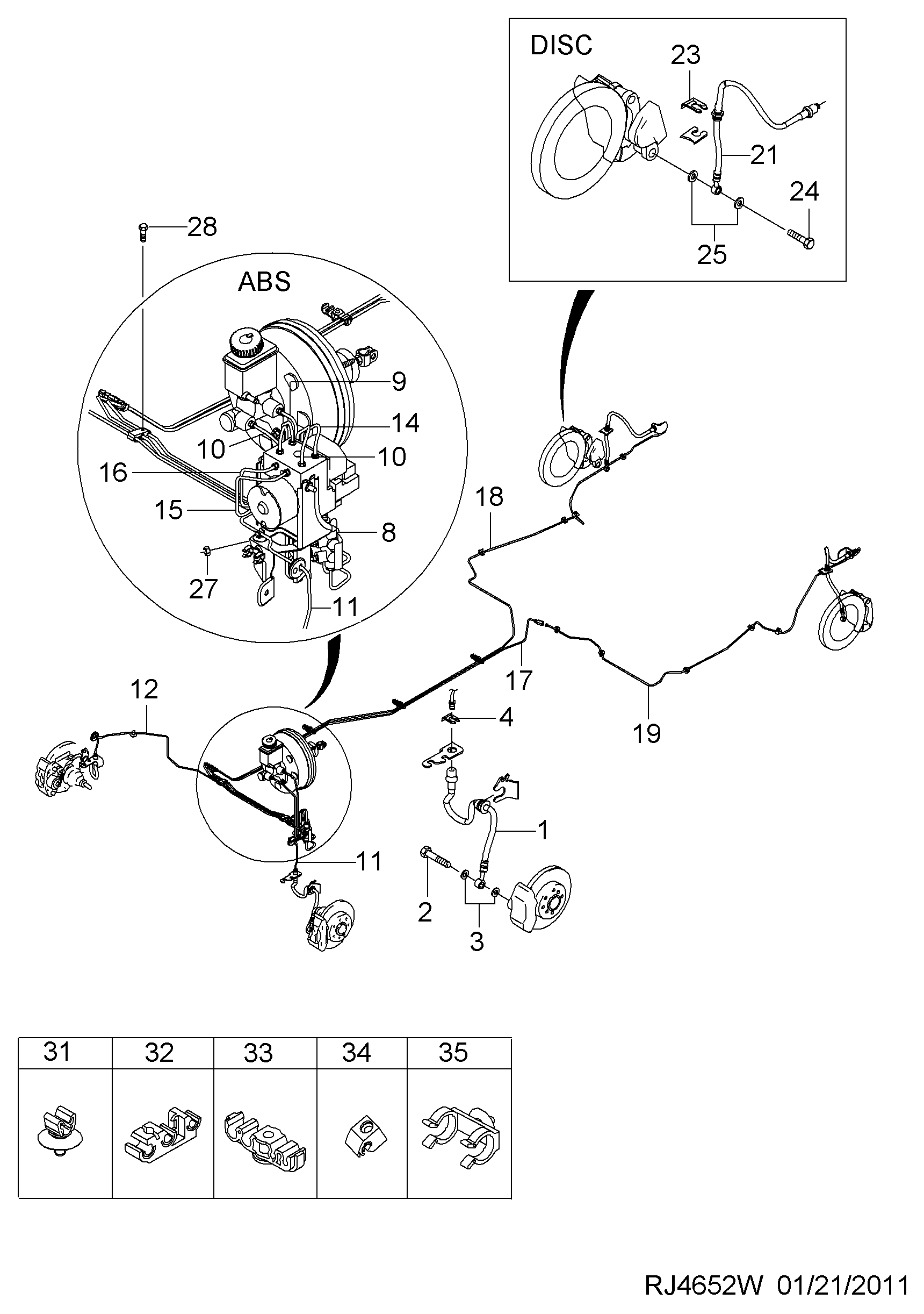 DAF 96397200 - Гальмівний шланг autozip.com.ua