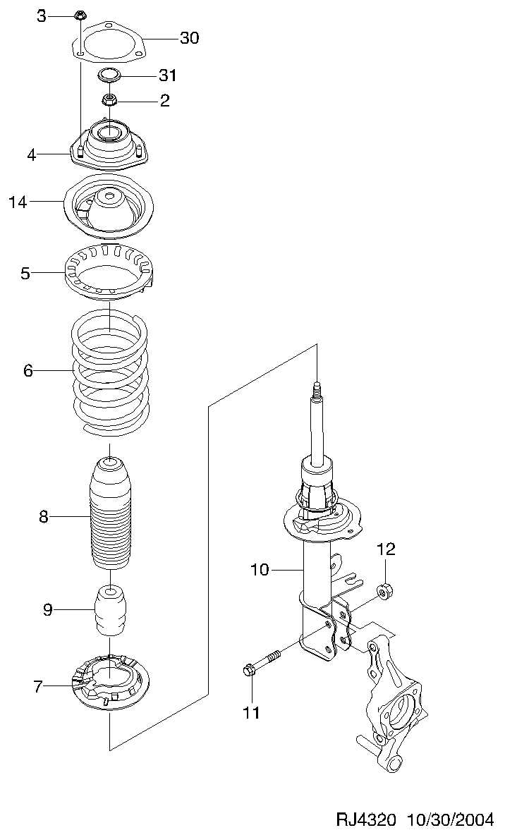 Chevrolet 96407822 - Амортизатор autozip.com.ua