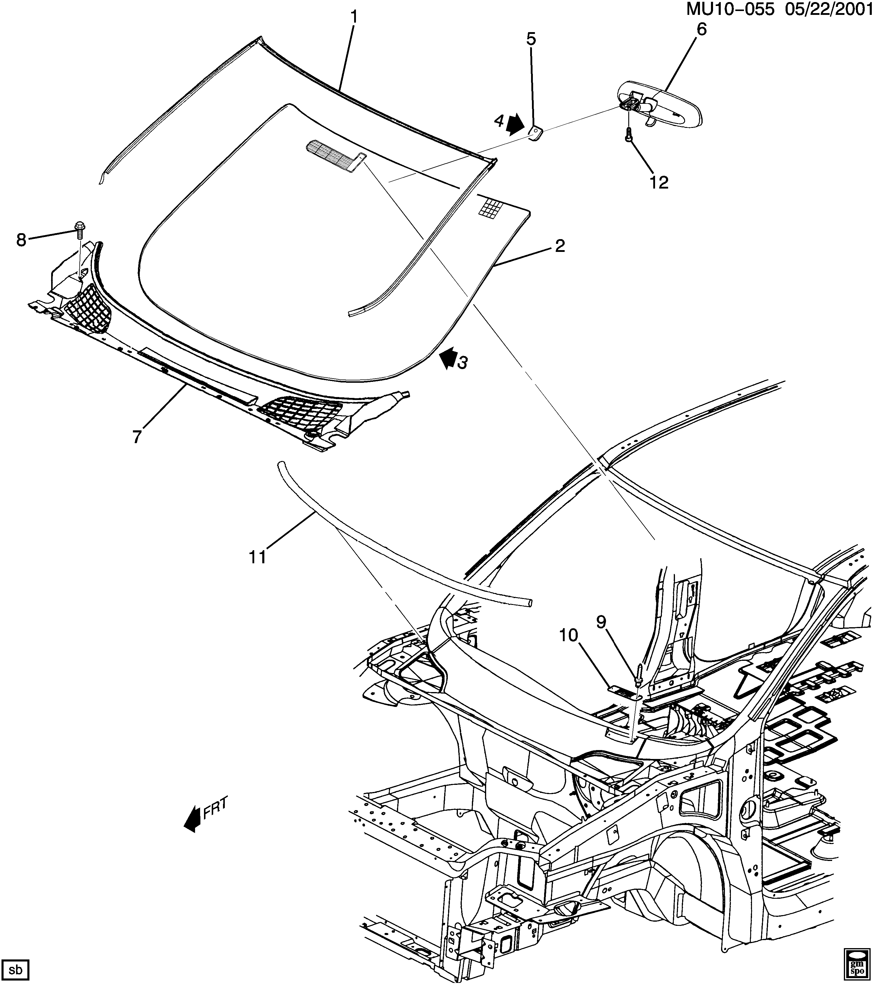 Opel 10318304 - Облицювання / захисна накладка, вітрове скло autozip.com.ua